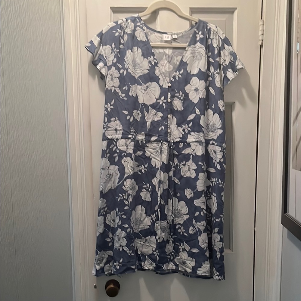 GAP Blue and White Floral Dress